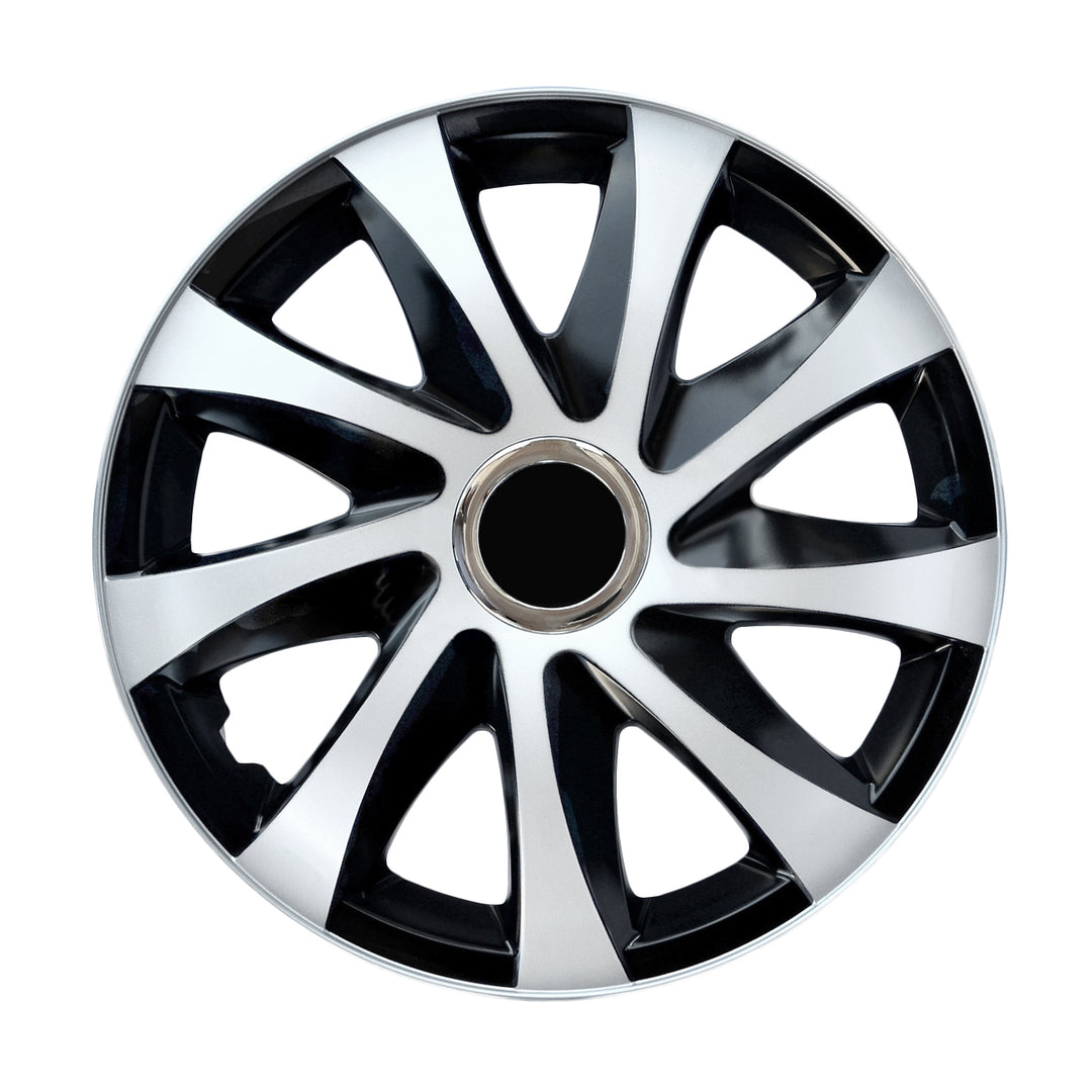 Capace de butuci universale 15" NRM DRIFT Extra alb/negru 4 bucăți