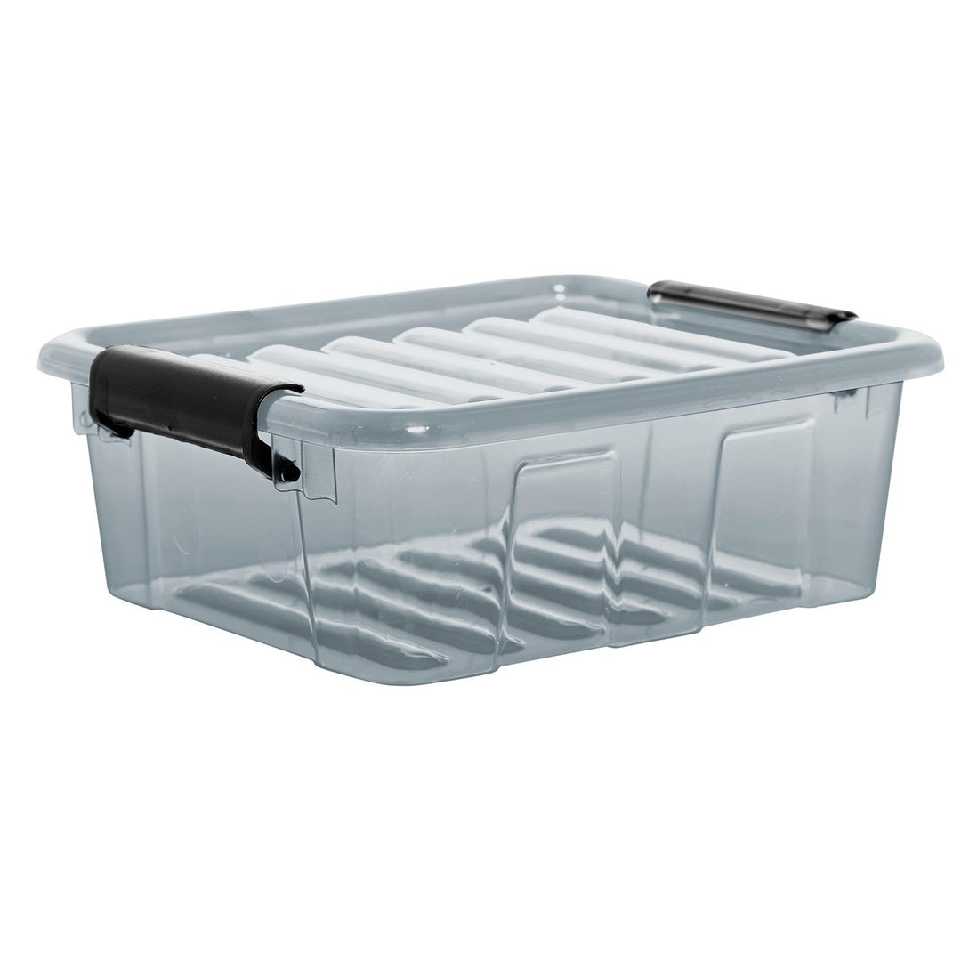 Coș de gunoi cu capac Plast Team Home Box 1.6L gri transparent