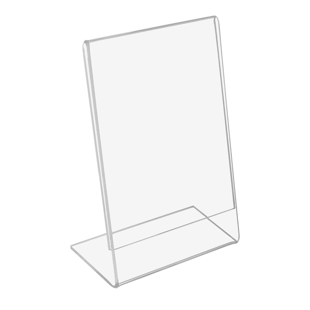 Stand vertical pentru menu, pliant, tip L A7, transparent