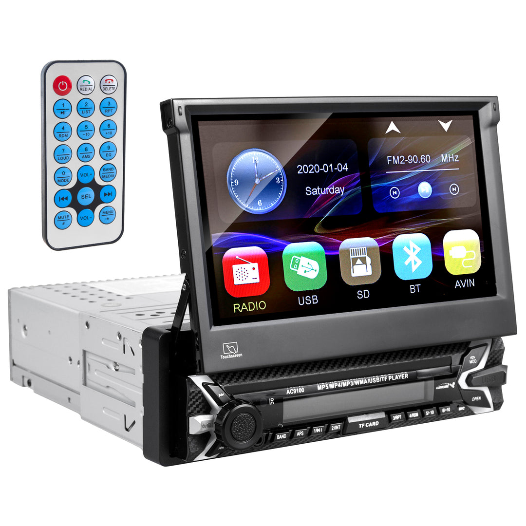 Audiocore AC9100 Car Radio LCD 7 "Ecran 1080P MP5 MP3 USB AVI DivX Bluetooth Mâini libere RDS Radio digital Telecomandă 1 DIN