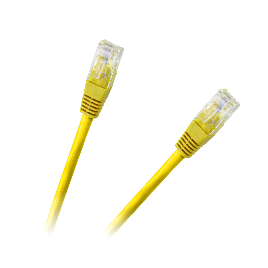 Patchcord cablu UTP 8c 1.5m CCA galben pentru rețele KPO2779E-1.5
