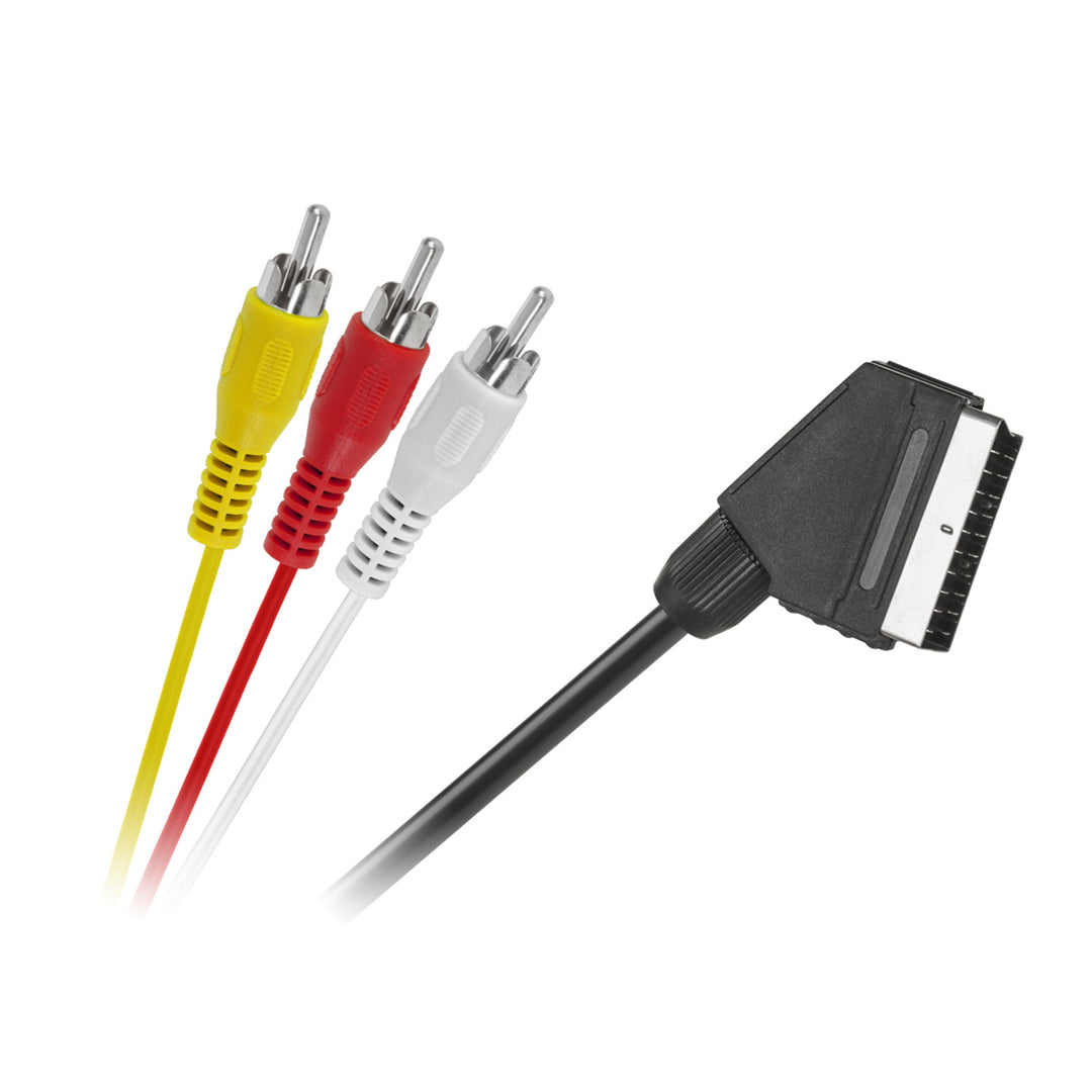Cablu EURO 3 x RCA 1.5m pentru transmisie audio video