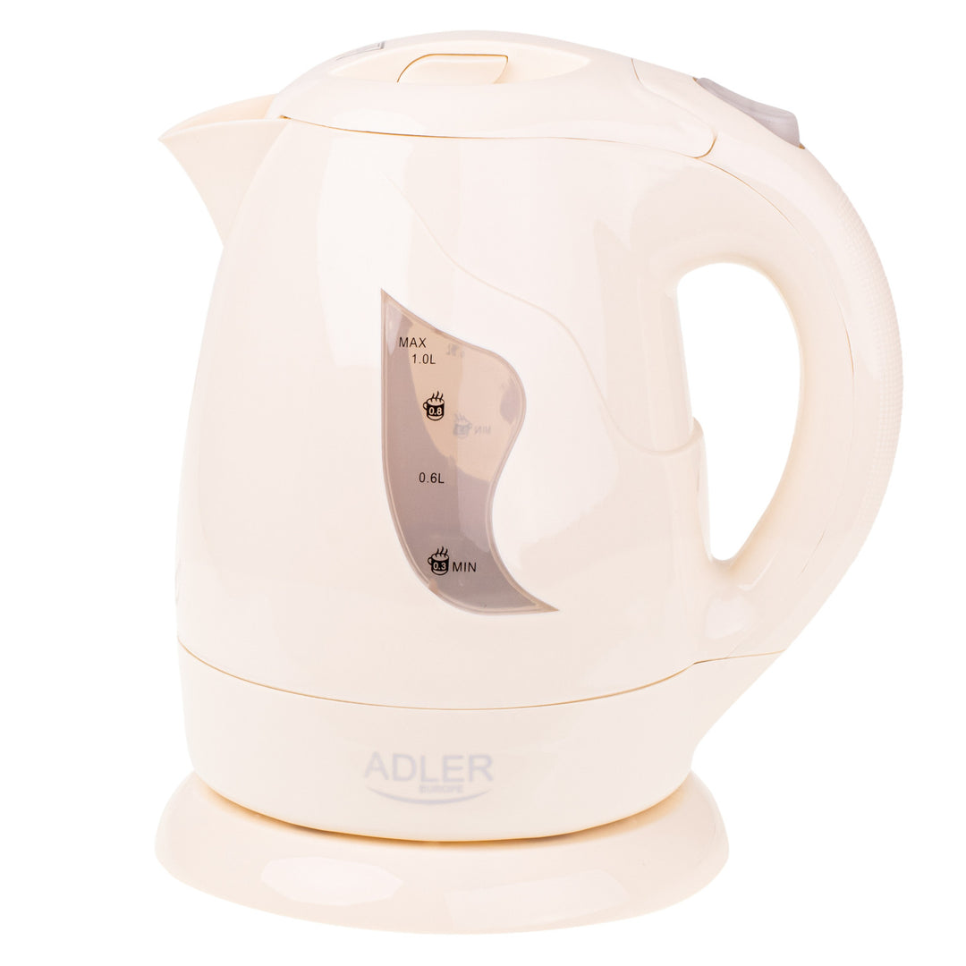Ceainic fără fir Adler, 850W, clasic de 1L, bej, AD 08 b