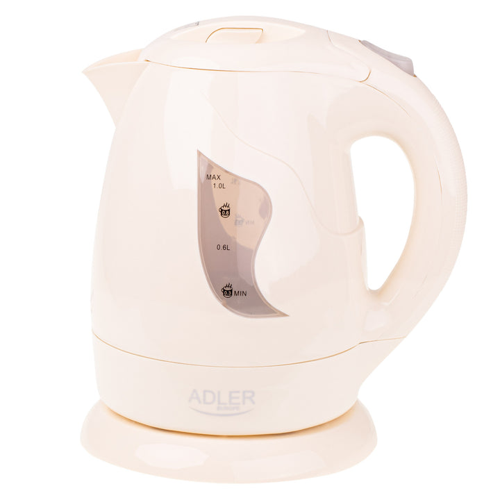 Ceainic fără fir Adler, 850W, clasic de 1L, bej, AD 08 b