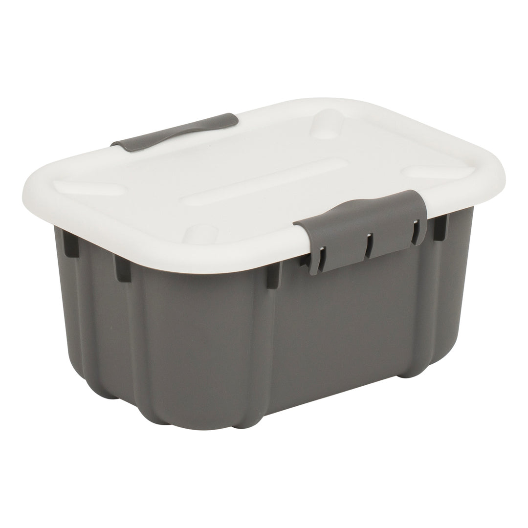 Recipient de depozitare BranQ Velur 3.6L cu capac, gri-alb
