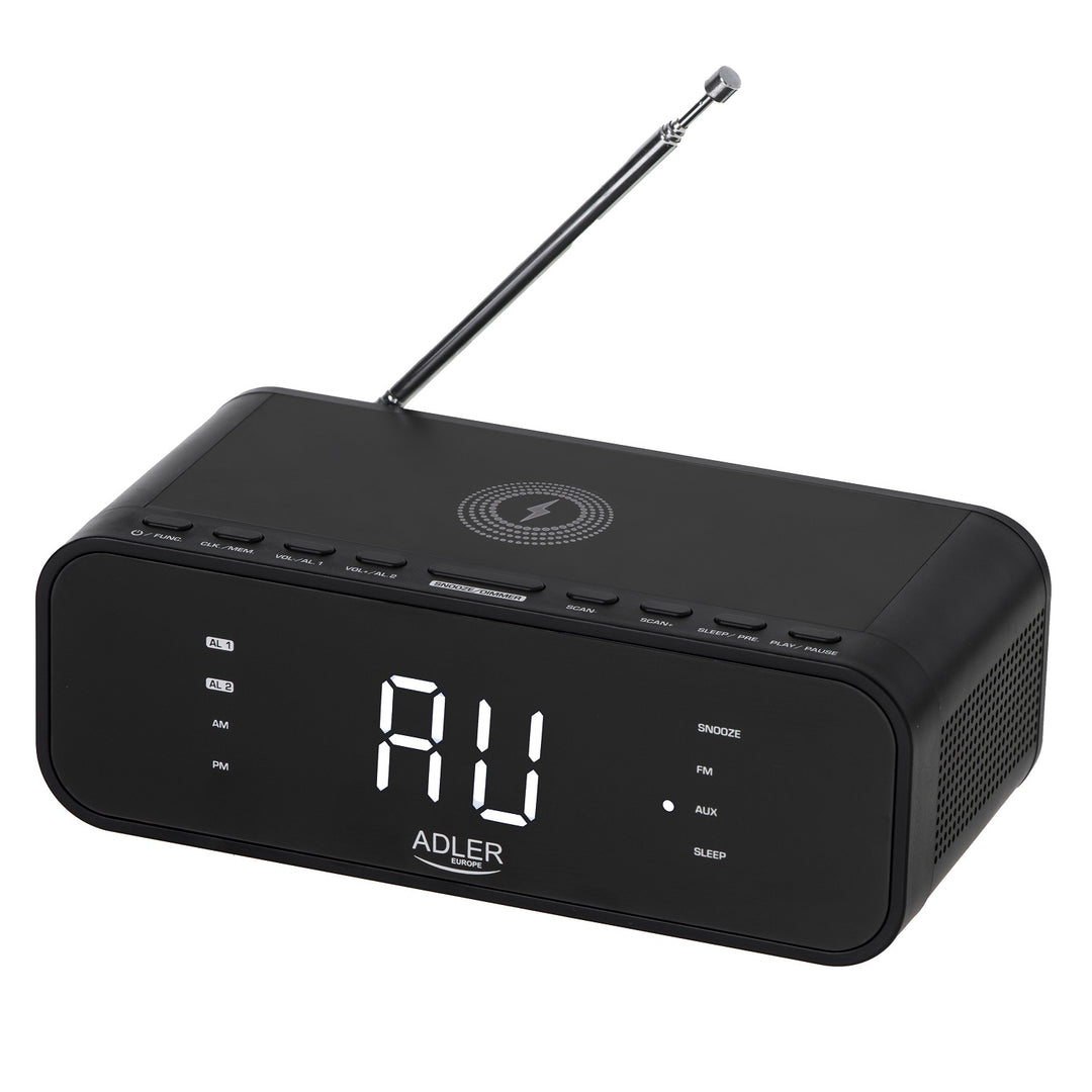 Radio cu ceas deșteptător, încărcător wireless și Bluetooth - Adler AD 1192B