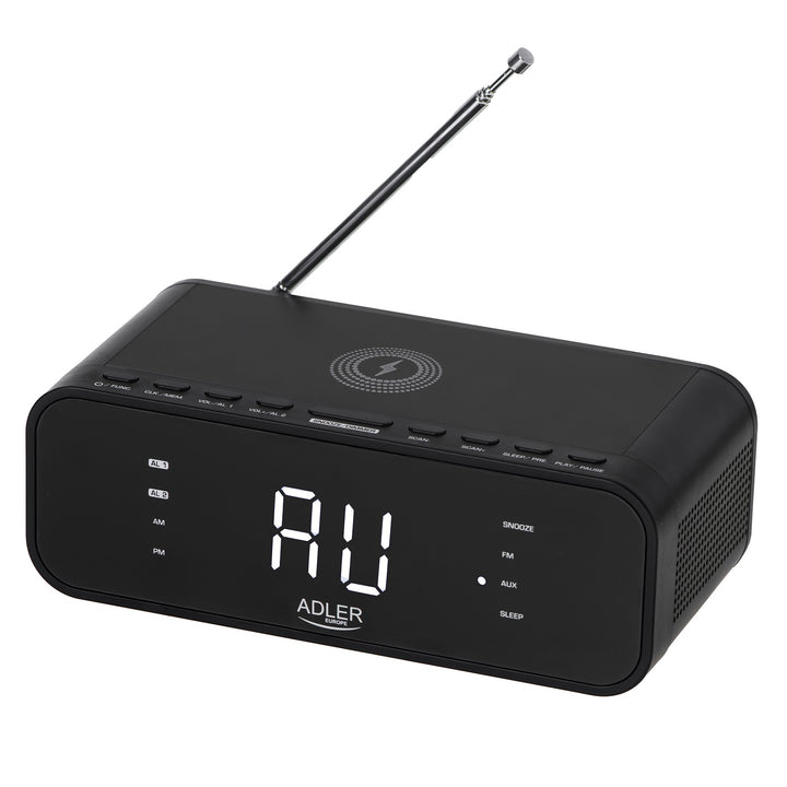 Radio cu ceas deșteptător, încărcător wireless și Bluetooth - Adler AD 1192B