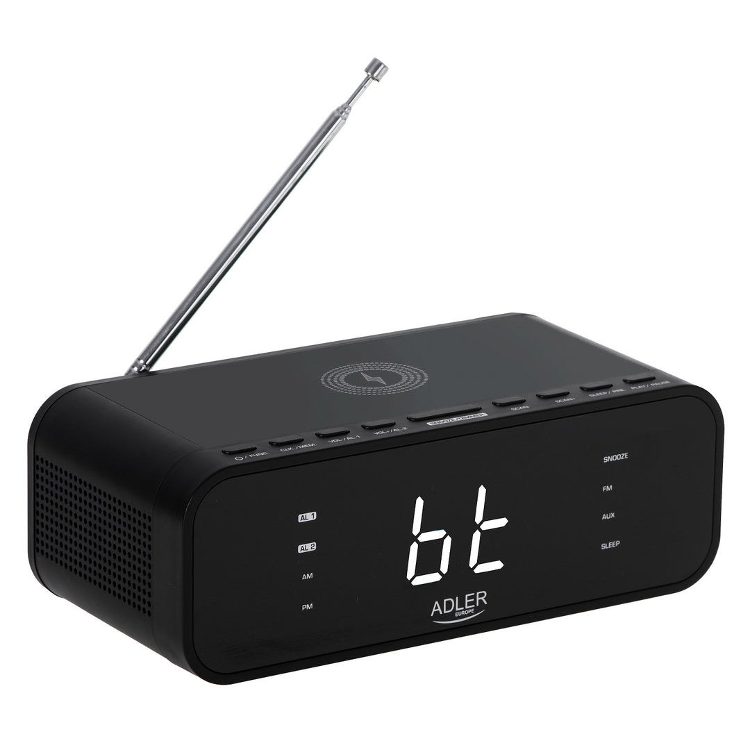Radio cu ceas deșteptător, încărcător wireless și Bluetooth - Adler AD 1192B