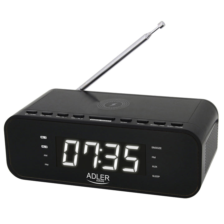 Radio cu ceas deșteptător, încărcător wireless și Bluetooth - Adler AD 1192B