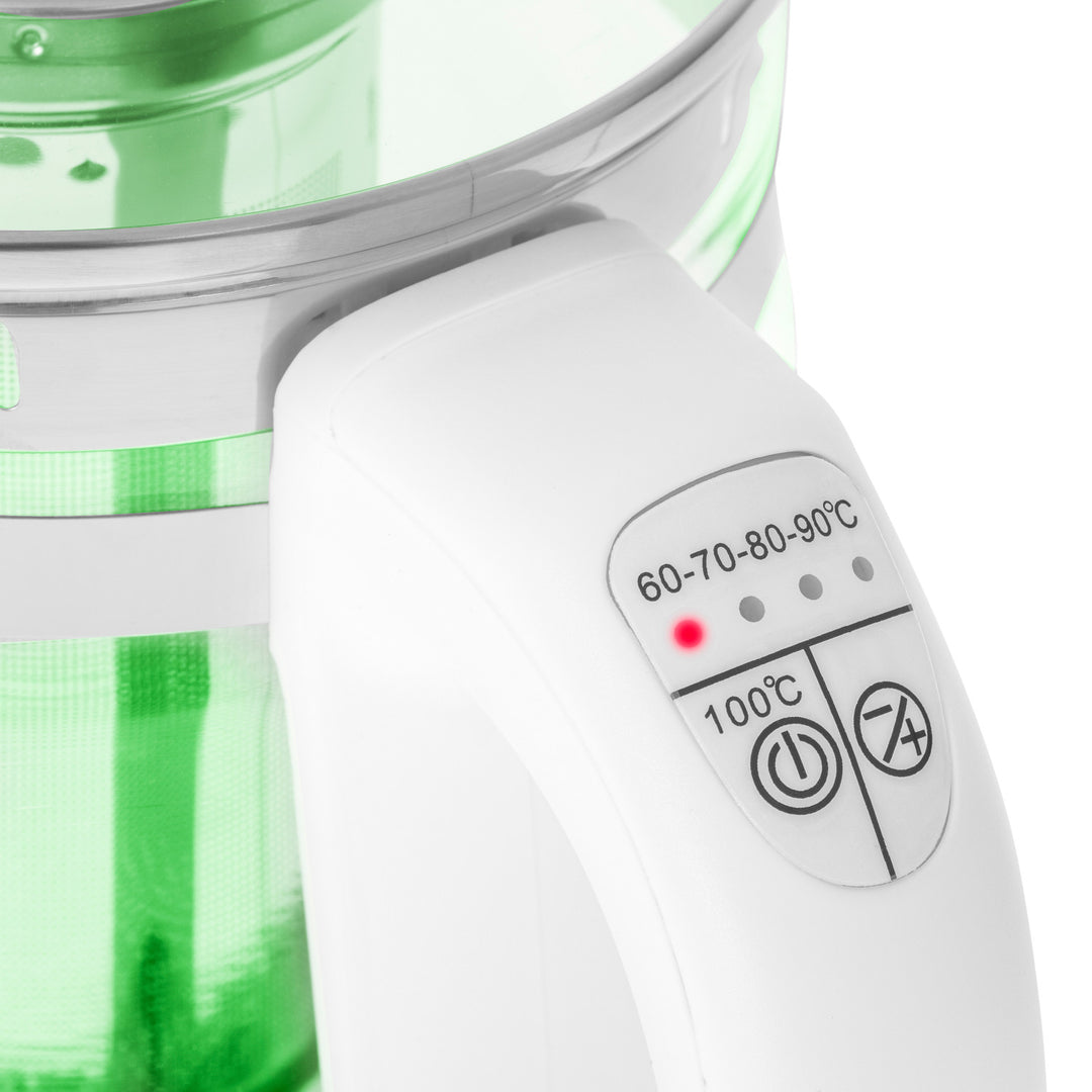 Ceainic din sticlă de 1,5 L cu filtru și control al temperaturii Adler AD 1299