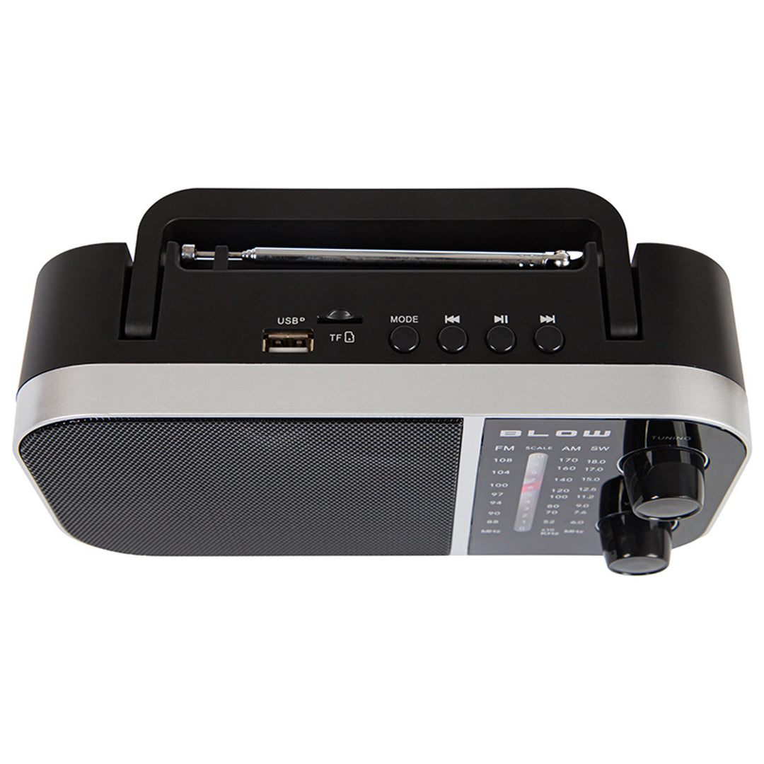 Radio analogic portabil AM/FM RA6 alimentat de la baterie și de la rețea Blow