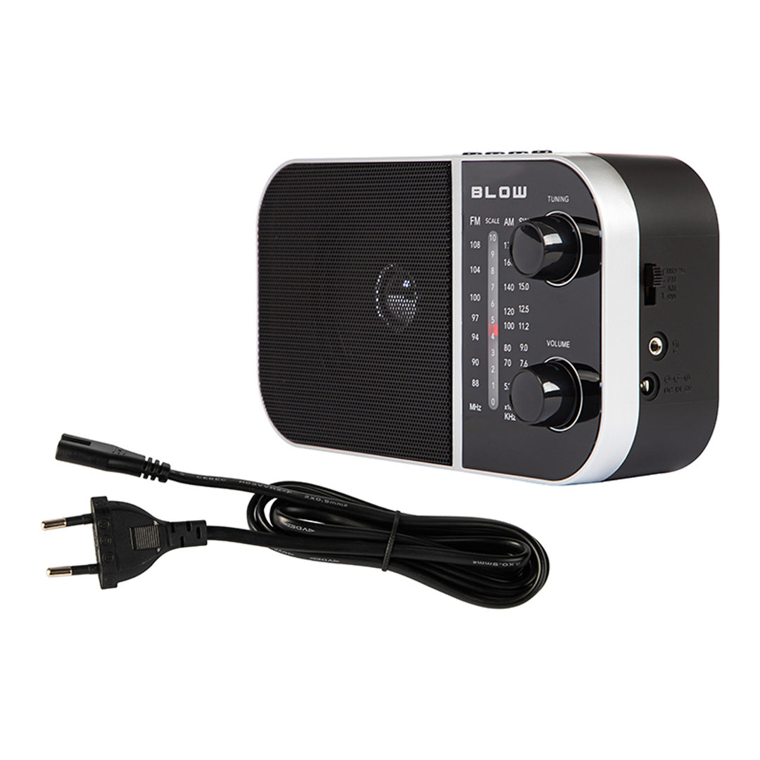 Radio analogic portabil AM/FM RA6 alimentat de la baterie și de la rețea Blow
