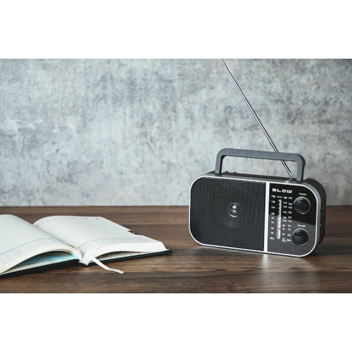 Radio analogic portabil AM/FM RA6 alimentat de la baterie și de la rețea Blow
