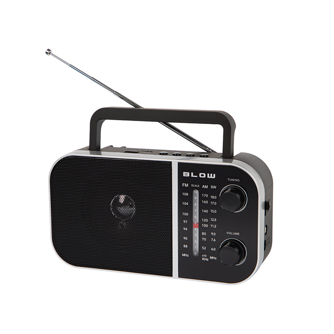 Radio analogic portabil AM/FM RA6 alimentat de la baterie și de la rețea Blow