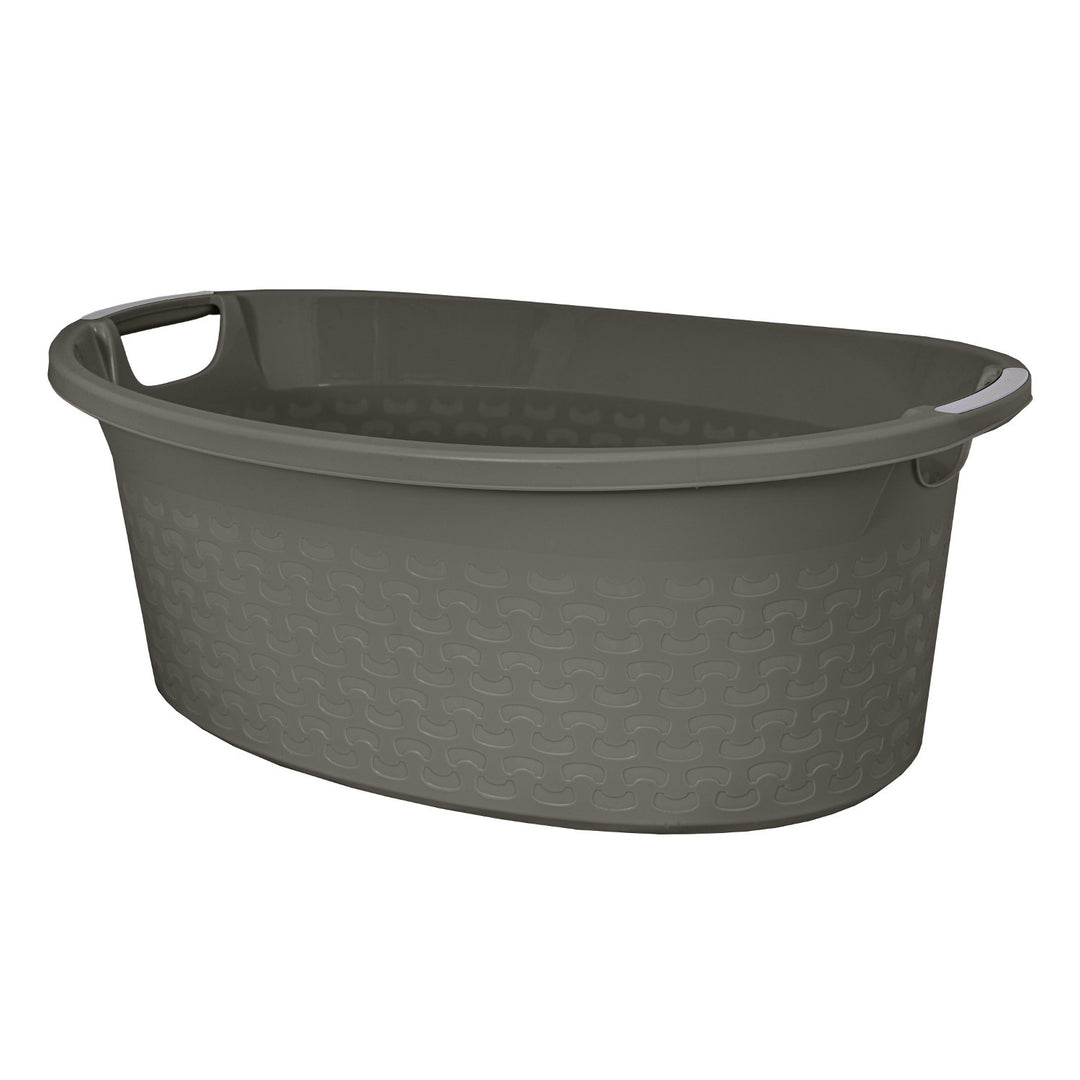 BranQ Cotton 60l castron oval pentru rufe de culoare închisă Melange