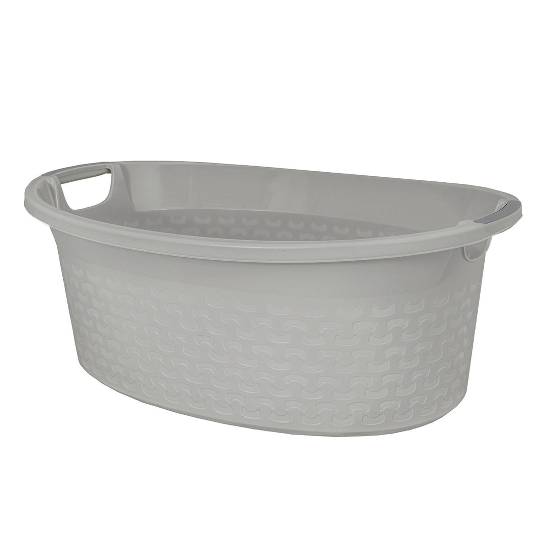 BranQ Cotton Cotton castron oval pentru rufe 60l culoare gri deschis