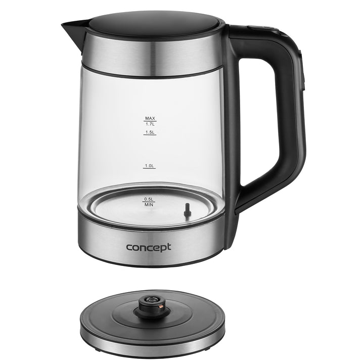 Ceainic electric din sticlă Concept de 1,7 l cu control al temperaturii RK4067