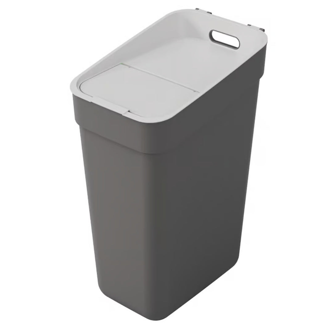 Coș de gunoi Curver, pentru reciclare, 30 litri, gri închis, gata de colectare
