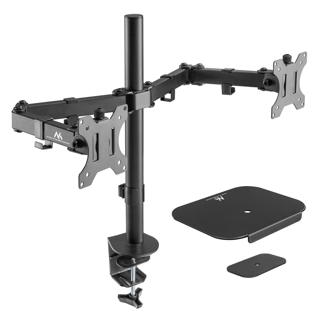 Suport de birou Maclean pentru 2 monitoare LCD, 17-32", 2x 8kg, MC-884 + MC-929