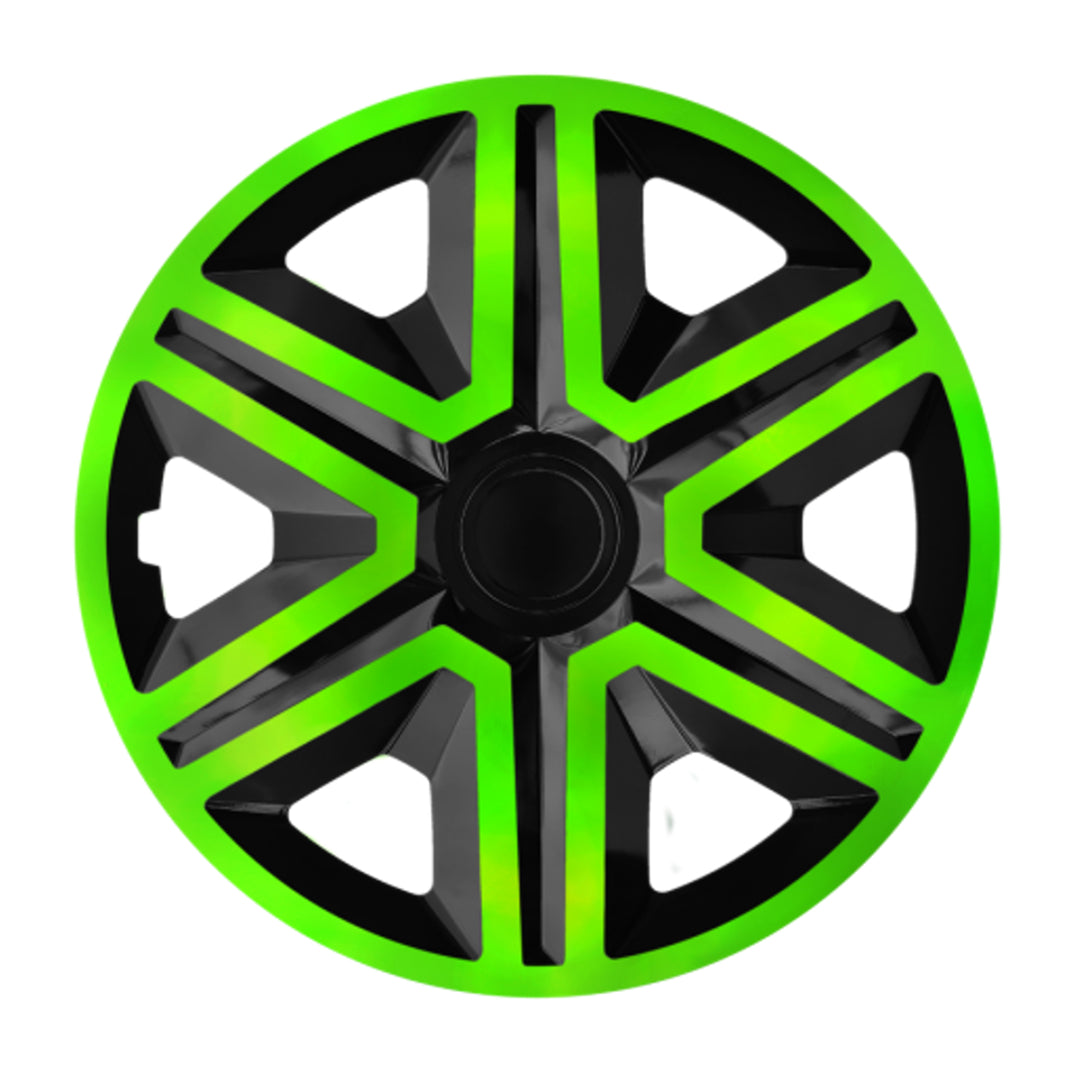 Capac de butuc universal 16" NRM Action Doublecolor verde/negru 1 buc