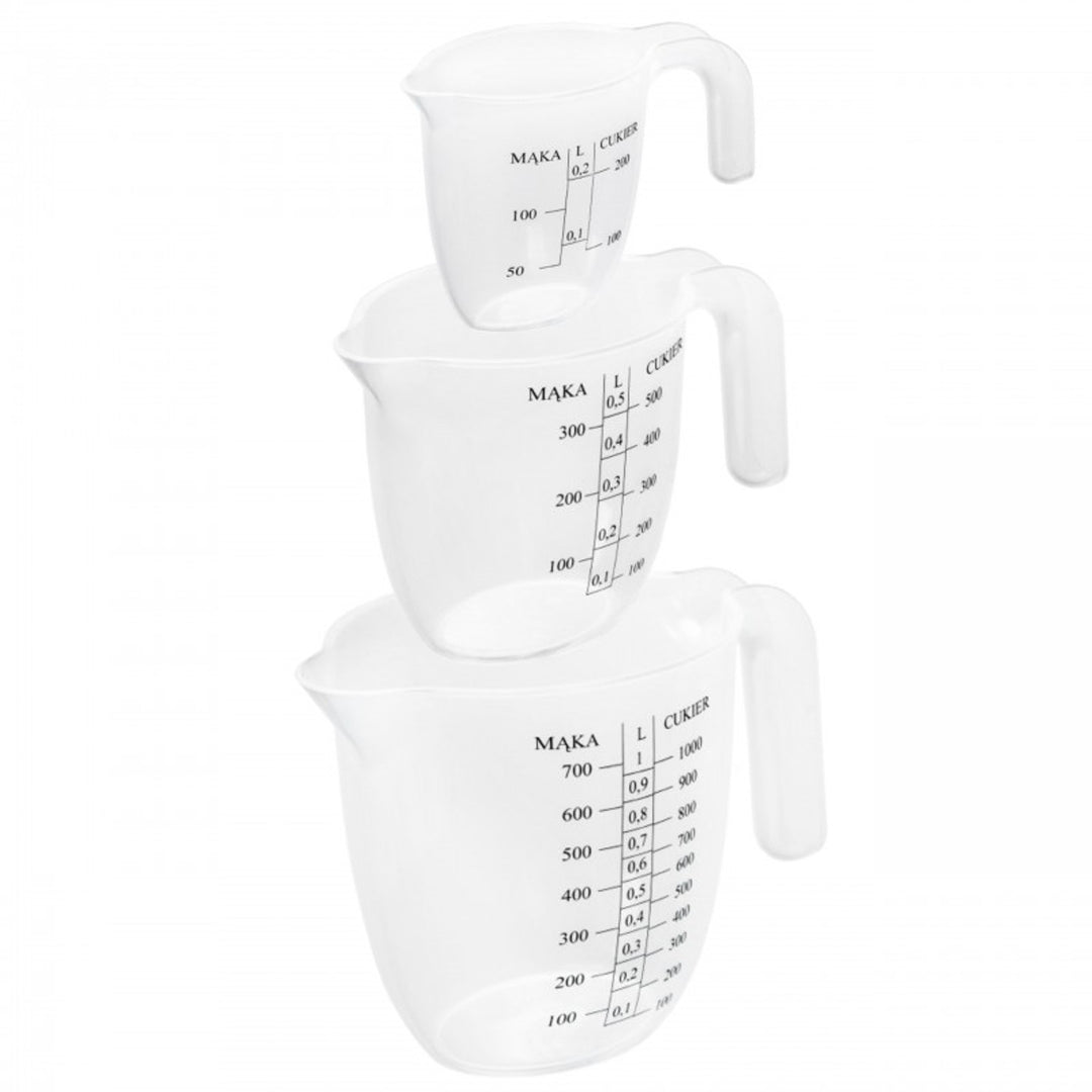 Set de pahare de măsurare pentru bucătărie Practic, 3 bucăți, gradat, 56120719
