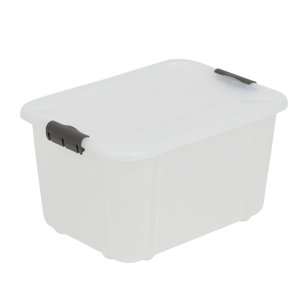 Cutie depozitare Branq Velur 16L, cu capac transparent