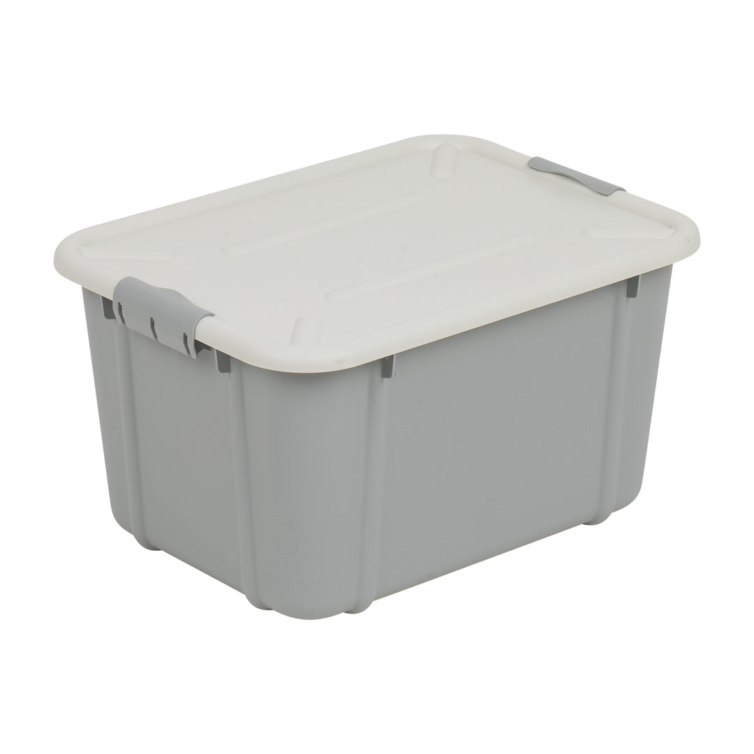 Cutie depozitare Branq Velur 16L, cu capac gri deschis