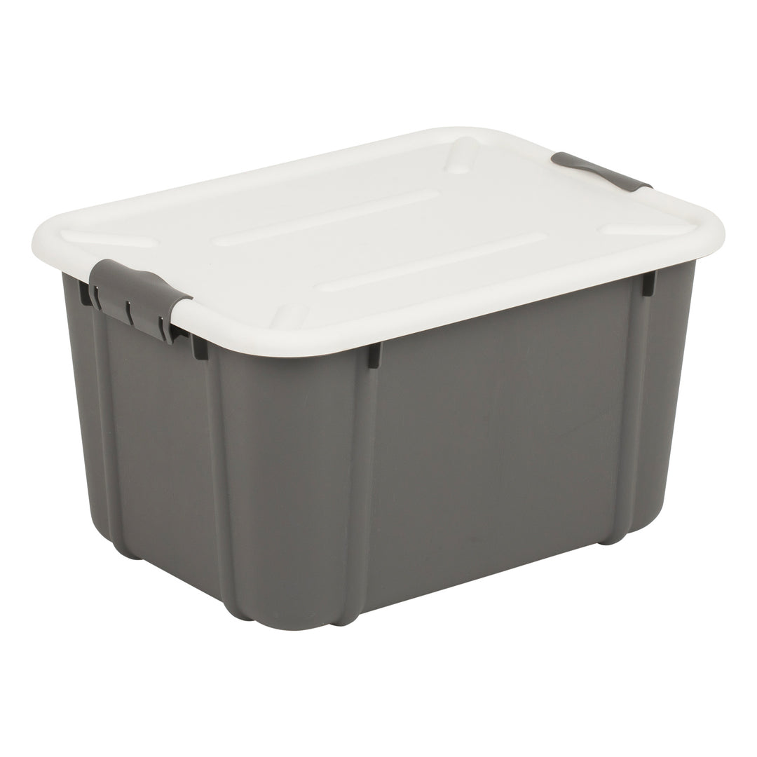 Cutie depozitare Branq Velur 16L, cu capac gri inchis