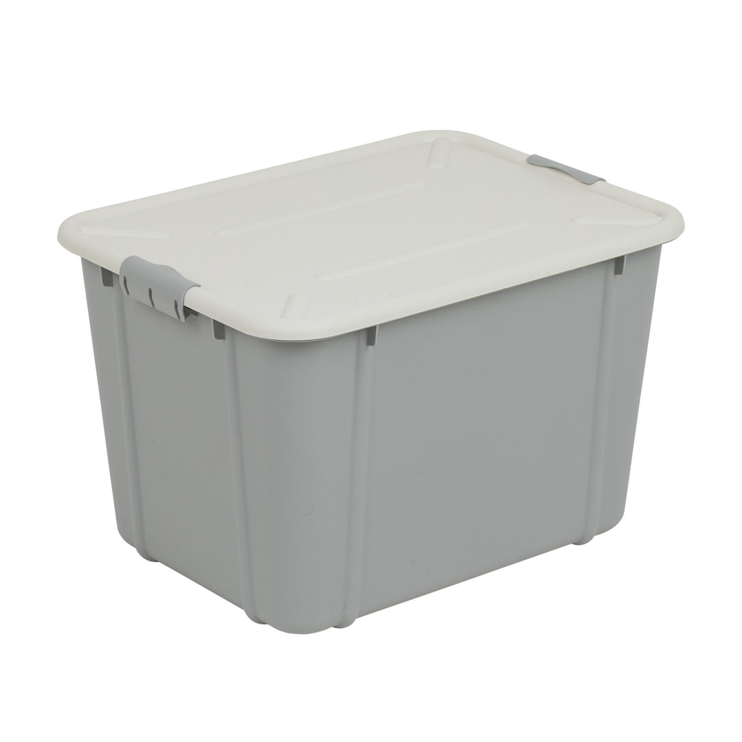 Cutie depozitare Branq Velur 30L, cu capac gri deschis
