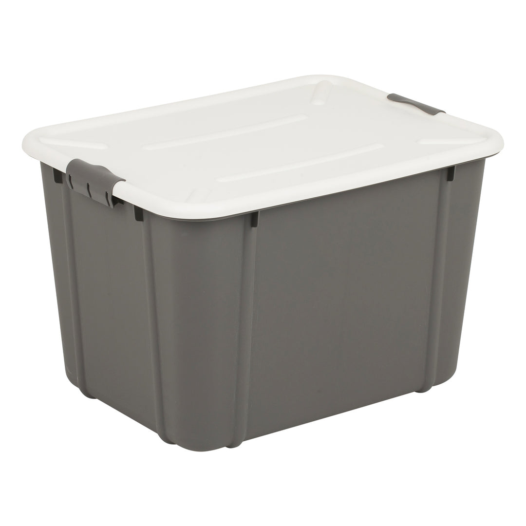 Cutie depozitare Branq Velur 30L, cu capac gri inchis