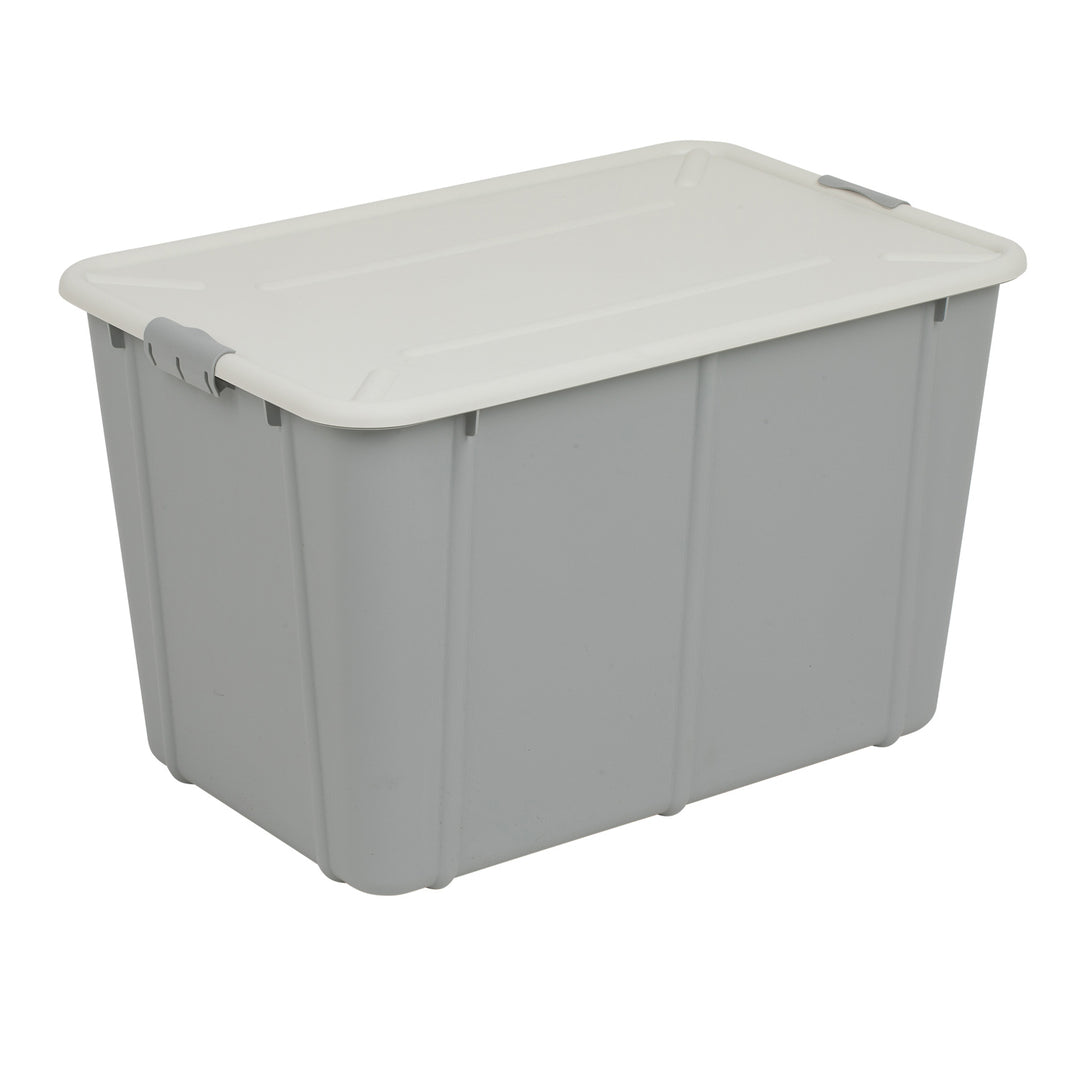 Cutie depozitare Branq Velur 160L, cu capac gri deschis