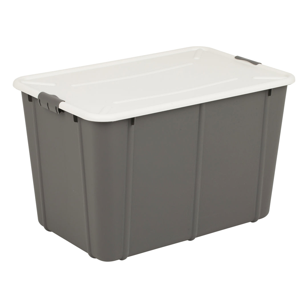 Cutie depozitare Branq Velur 60L, cu capac gri inchis
