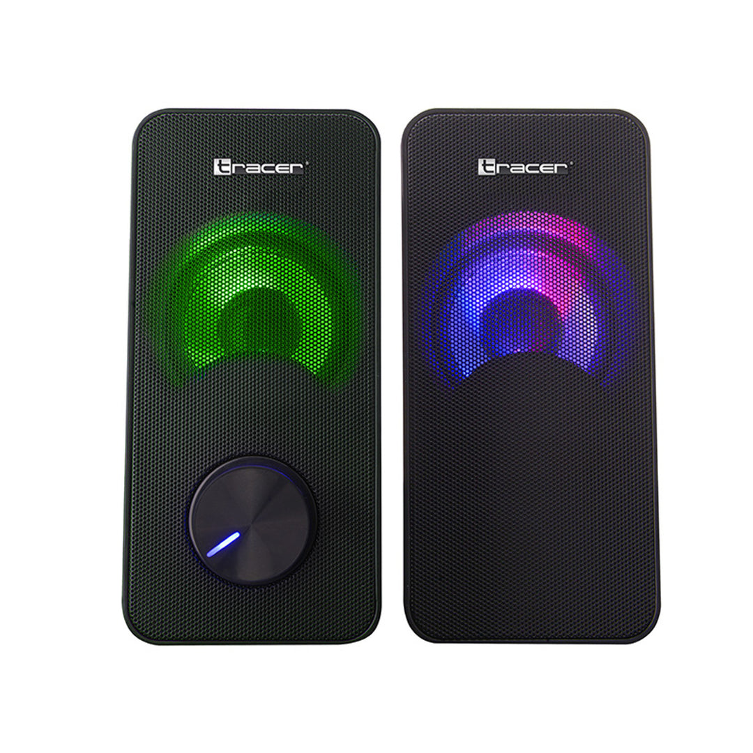 Difuzoare Tracer, iluminare de fundal RGB, 6 W RMS, sursă de alimentare USB, Loop