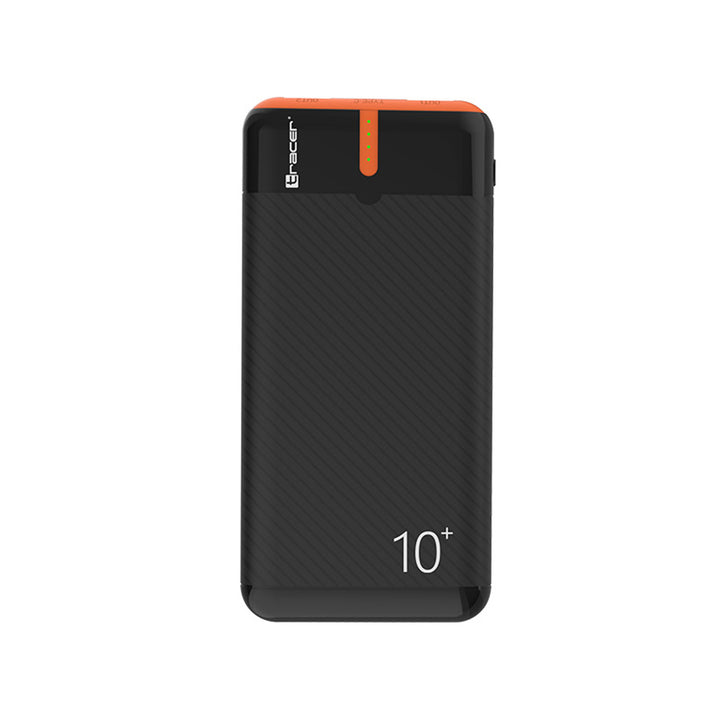 Tracer Powerbank, 10000 mAh, negru și portocaliu, USB C, 2A, EnerGo