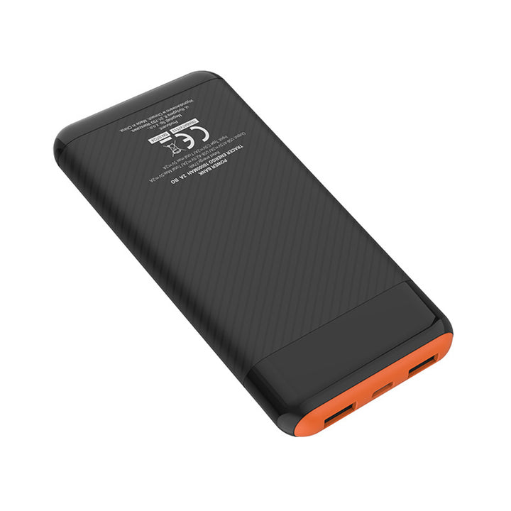Tracer Powerbank, 10000 mAh, negru și portocaliu, USB C, 2A, EnerGo