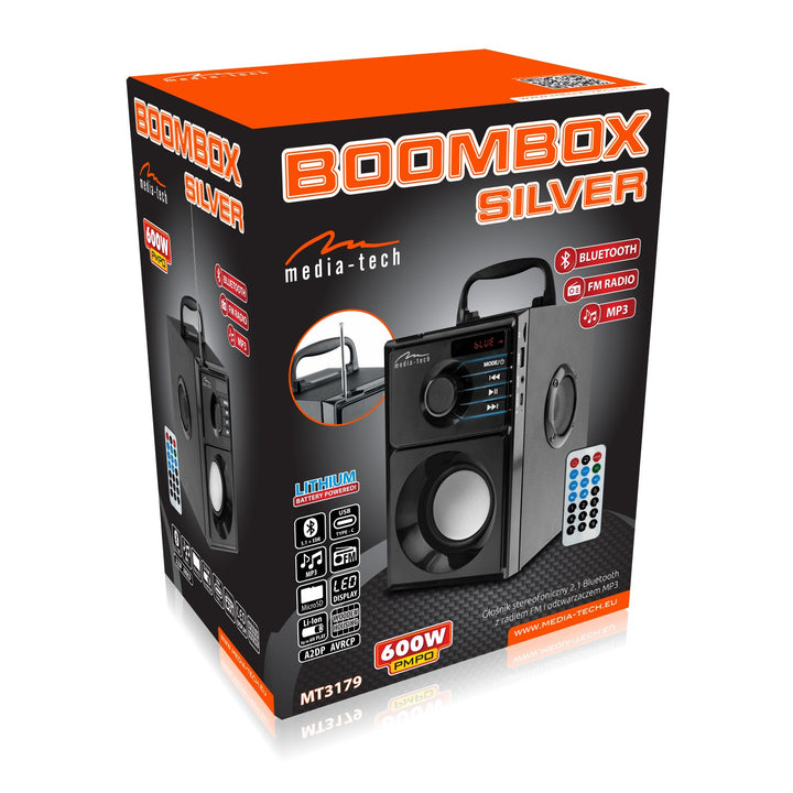 Boxa wireless Media-Tech, Bluetooth 5.1, radio FM, AUX, RMS 15W, MT3179