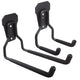 Set 2 suporturi de perete pentru bicicleta Maclean, pentru garaj, anvelope, unelte de grădină, scari, furtunuri de grădină, greutate max. 35 kg, MC-439 + cârlig de perete din oțel pentru garaj 35 kg negru