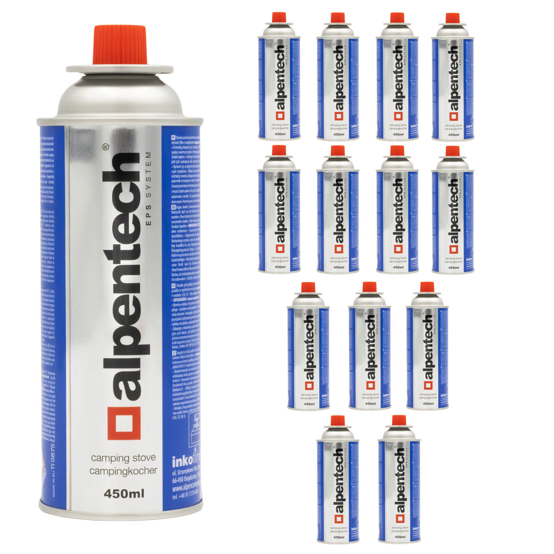 Cartuș de gaz Alpentech 450ml, conform EN417, izobutan, sistem EPS, IK301, 14 bucăți