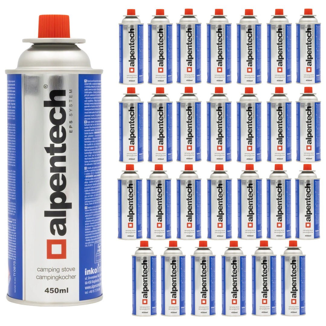 Cartuș de gaz Alpentech 450ml, conform EN417, izobutan, sistem EPS, IK301, 28 bucăți