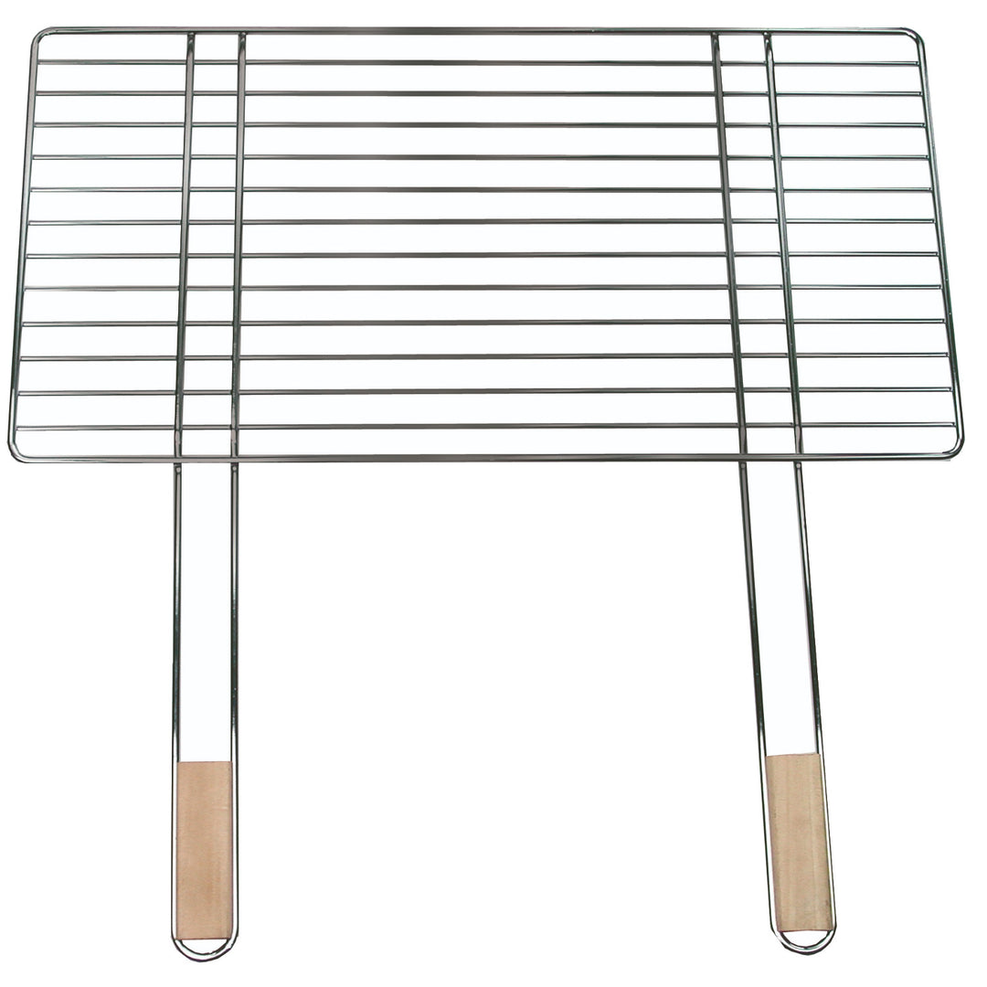 Master Grill & Party Grill, oțel cromat, mânere din lemn, 58x30cm, MG253