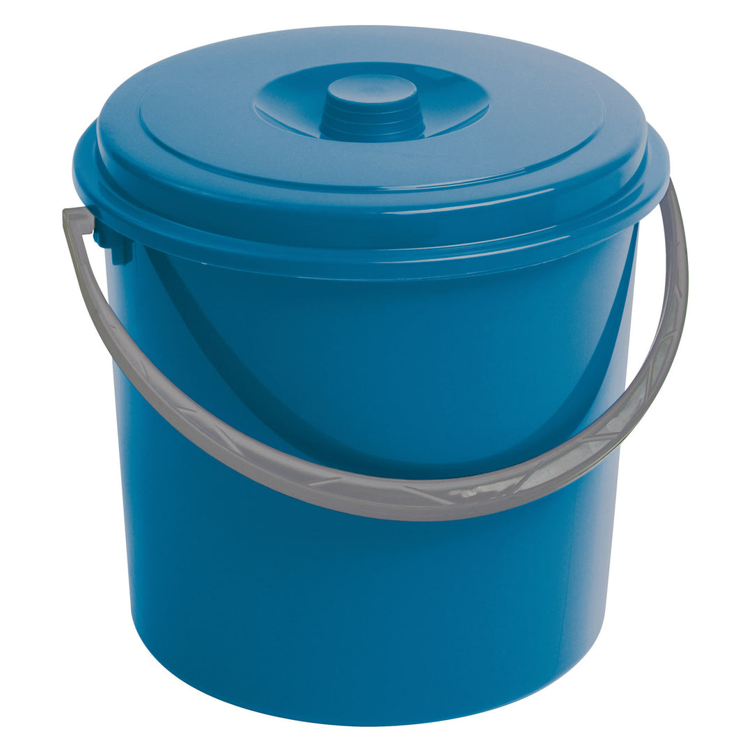 Curver găleată, cu capac, mâner confortabil, 10L, albastru, 235232