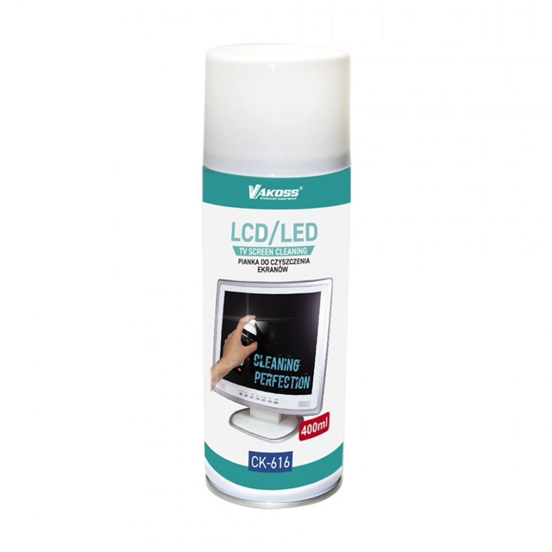 Spumă pentru curățarea televizoarelor, Vakoss, 400ml, pentru toate ecranele plate