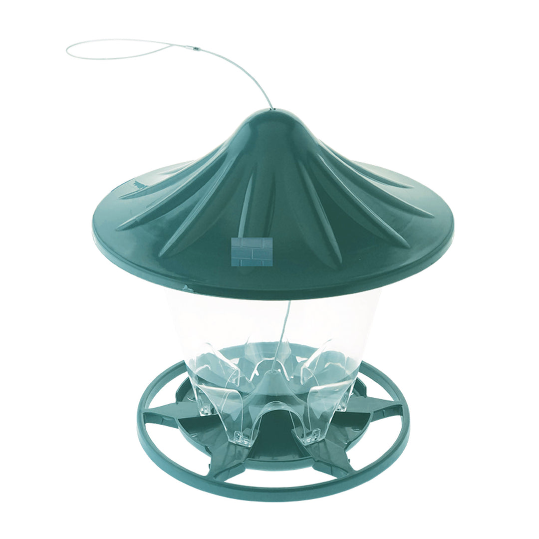 Greenmill GR2027 hrănitor cu baldachin din plastic, verde, înălțime 23,5 cm, Greenmill