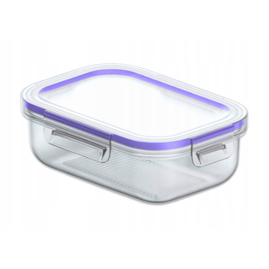 Recipient alimentar Practic, transparent, capacitate 1l, 20x14x7 cm, 10084200