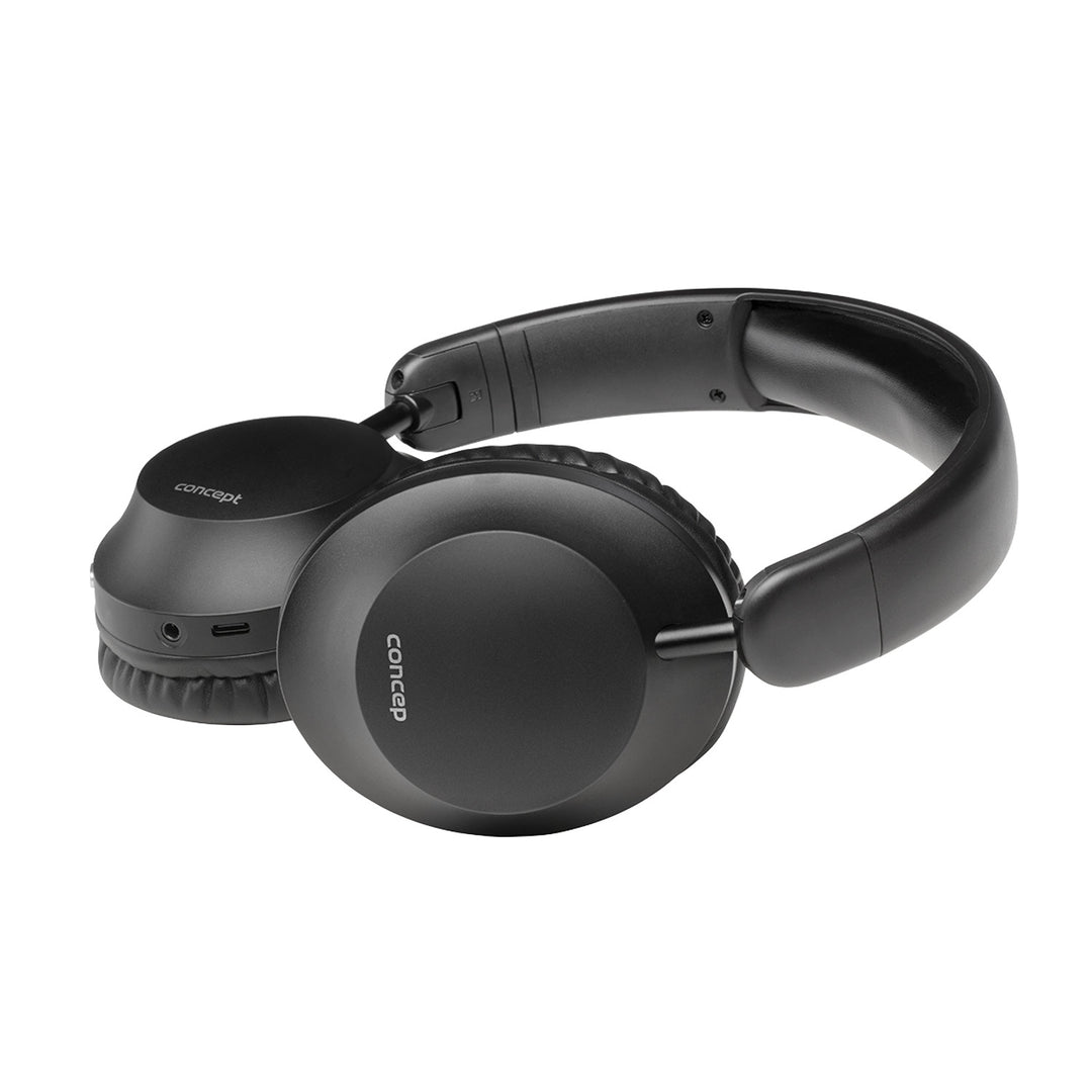 Căști in-ear wireless Concept SoundJoy, până la 45 de ore timp de redare, Bluetooth 6.0, încărcare rapidă, anulare activă a zgomotului până la 18dB, negru, HS4080