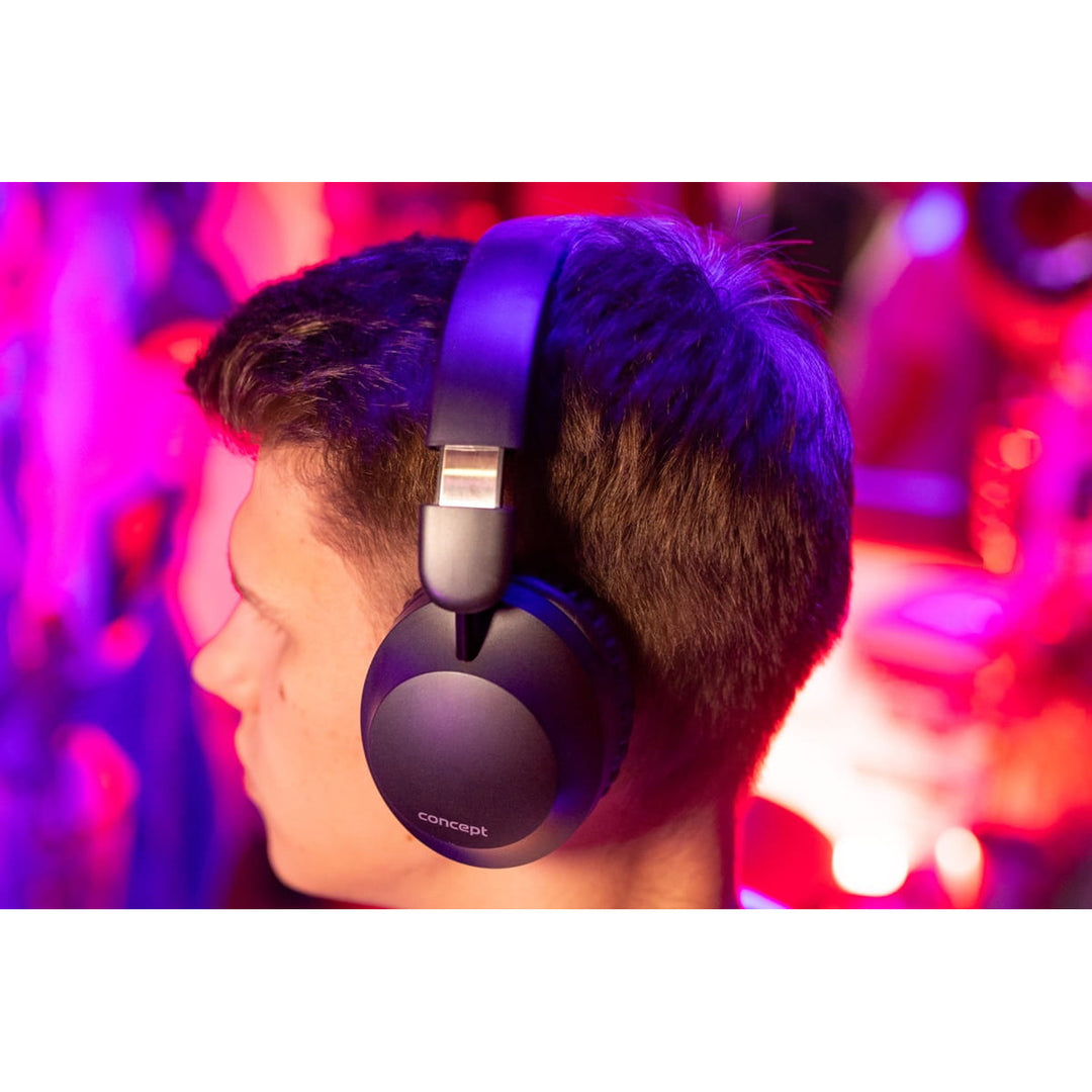 Căști in-ear wireless Concept SoundJoy, până la 45 de ore timp de redare, Bluetooth 6.0, încărcare rapidă, anulare activă a zgomotului până la 18dB, negru, HS4080