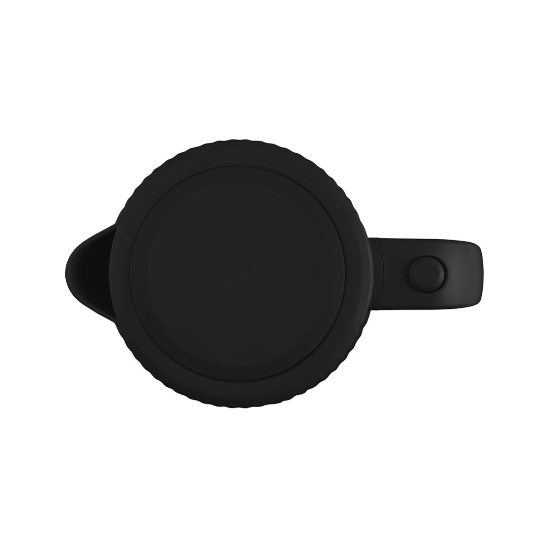 Ceainic electric Concept din plastic, 1,7L, design cu caneluri, sistem triplu de siguranță, filtru de sedimente, indicator al nivelului de apă, negru, RK2391