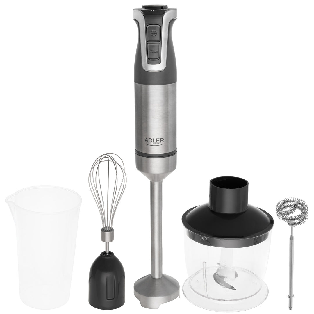 Blender de mână Adler, multifuncțional, putere 1800W, gri, funcție turbo, AD 4627 g