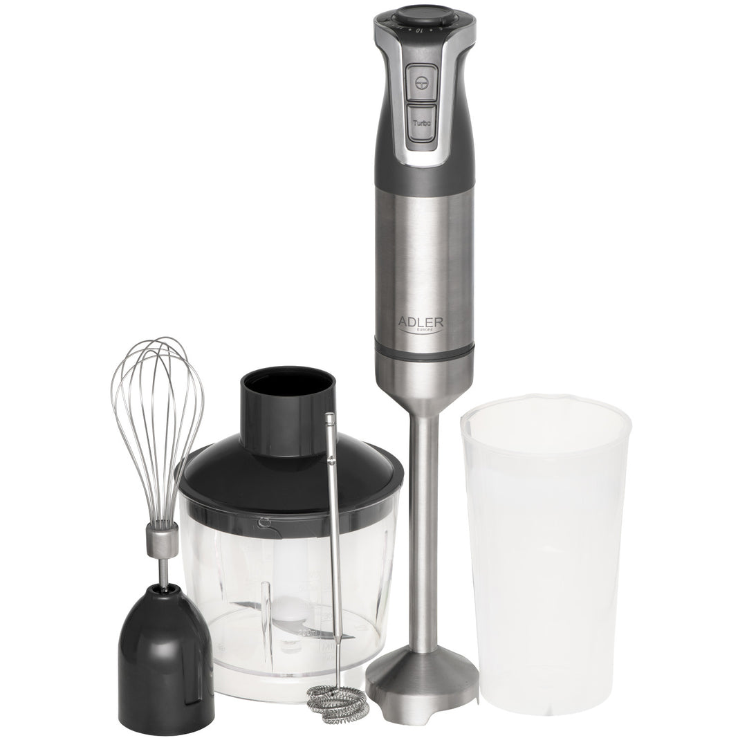 Blender de mână Adler, multifuncțional, putere 1800W, gri, funcție turbo, AD 4627 g