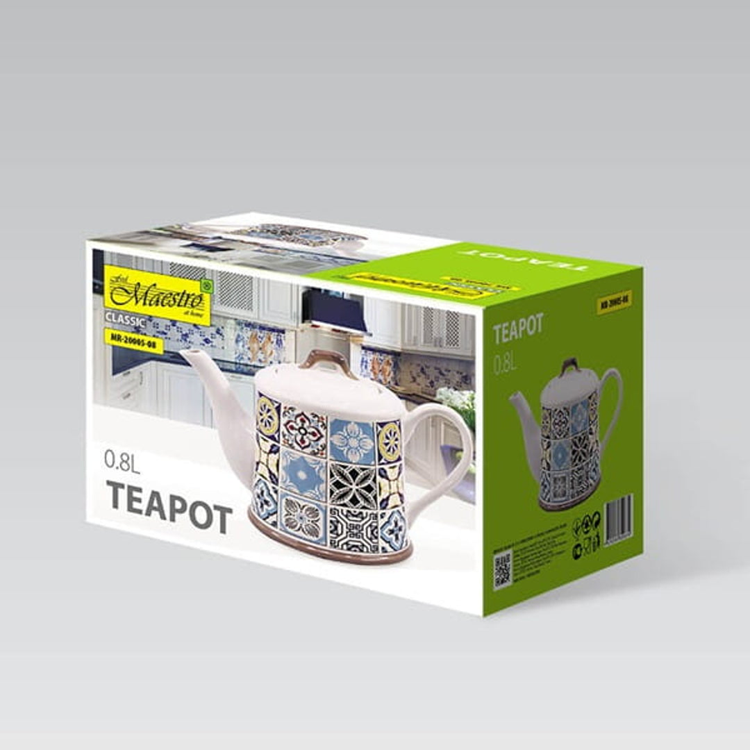 Ceainic ceramic Holiday in Porto de la Maestro, capacitate 800ml, MR-20005-08